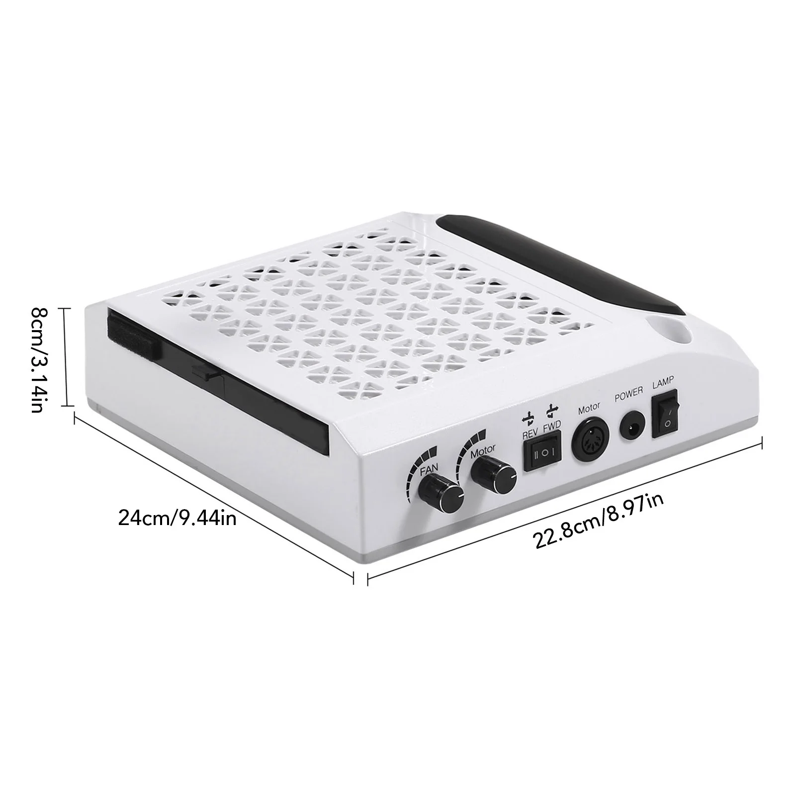 Lámpara de uñas + colector de polvo de uñas, máquina perforadora de uñas, limpiador de succión de polvo, herramientas de salón de arte de uñas, Kit de belleza de uñas, colector de polvo de uñas