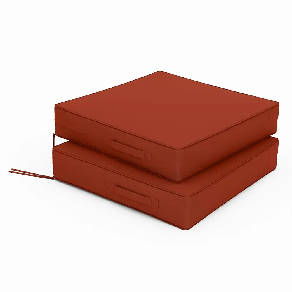 

Patio Chair Cushions 22 X 22 X 4 H Waterproof Outdoor Seat Cushions For Patio Furniture, Outdoor Sofa Couch Pads With Ties &