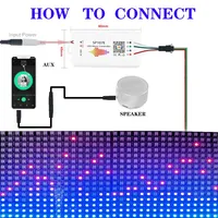 SP107E pixel IC SPI LED Music Controller，Wireless Bluetooth Control By APP For WS2812 SK6812 SK9822 RGBW APA102 WS2813 Strip