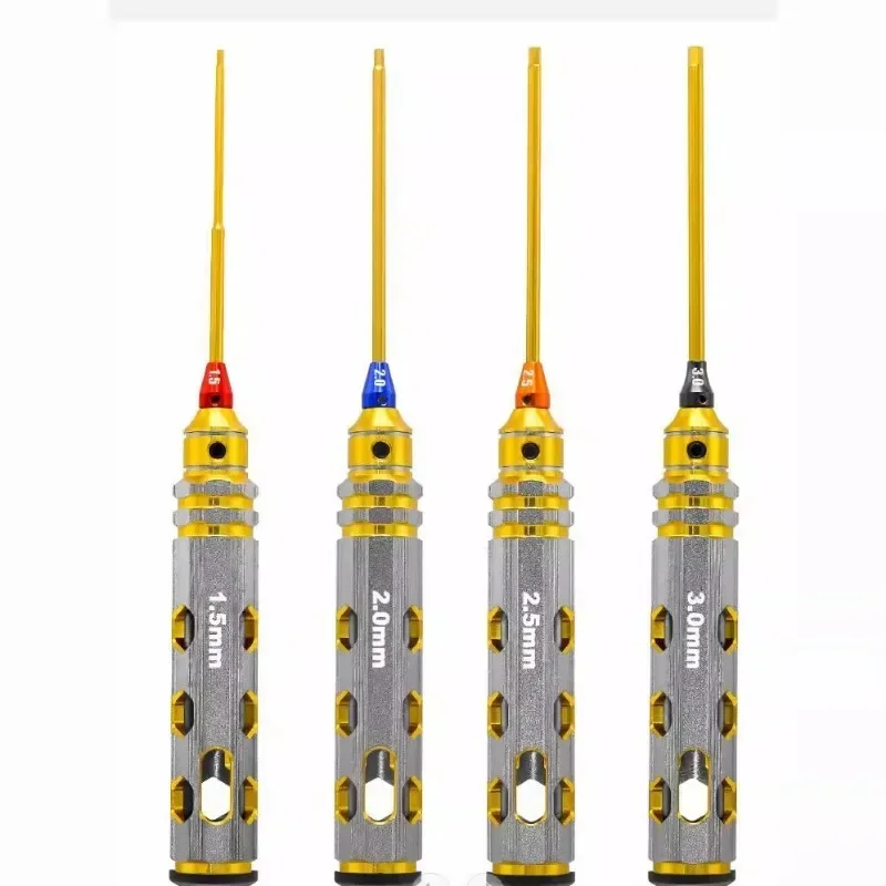 4pcs/set Titanium Plating 1.5mm/2mm/2.5mm/3mm Hexagon Screwdriver Screw Driver Tool Marking For Rc Model Car Boat Airplane