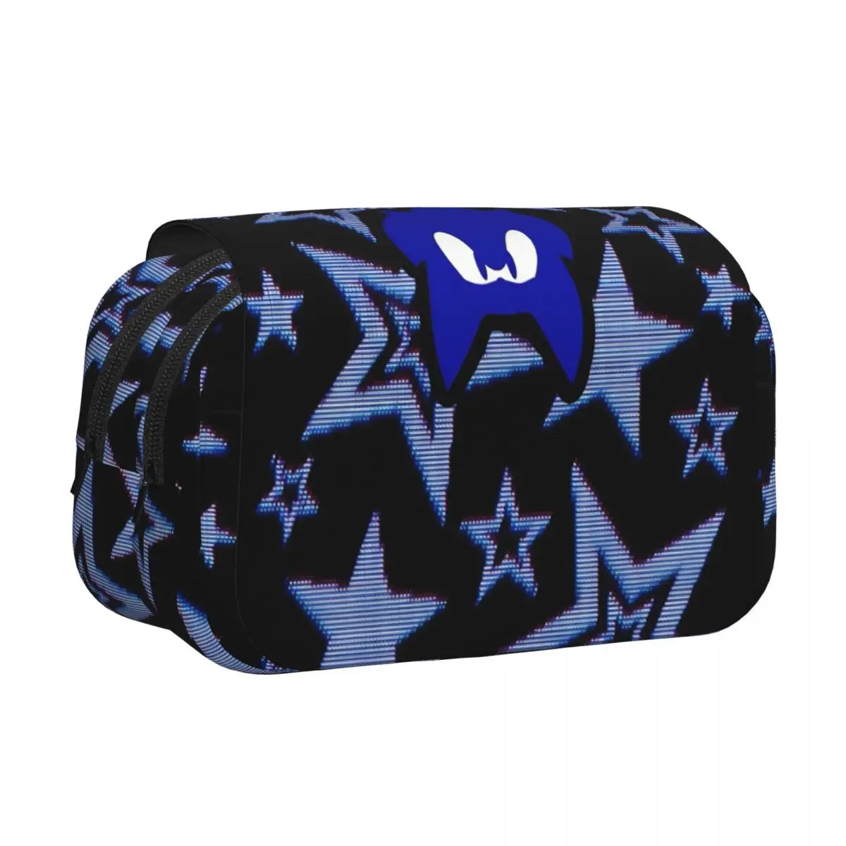 Double Clamshell Pen Case Shadow The Hedgehogs Cartoon Pencil Pouch Pen for Student Bags School Supplies Zipper Stationery