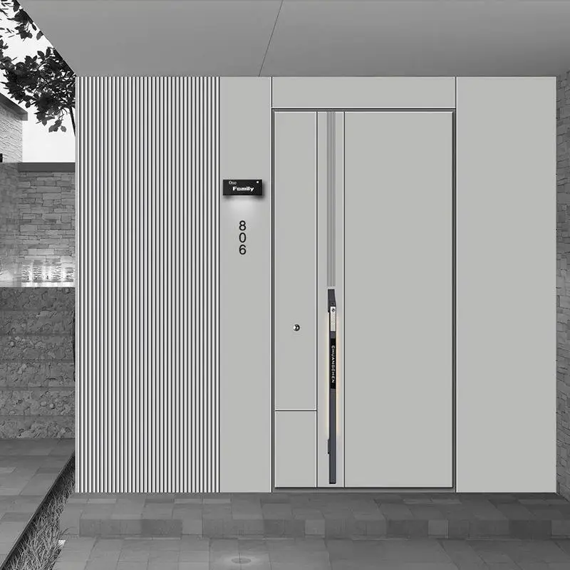 &*High Quality Stainless Steel Aluminum Pivot External Security Doors for House Metal Front Entry Exterior Door Pivot Door