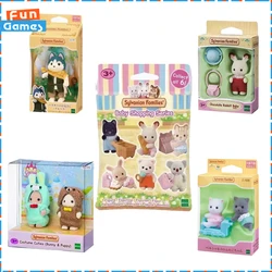 On Sale 2024 Sylvanian Families Anime Figures Baby Doll Toy Ternurines Sylvanian Family Children Toy Room Ornaments Girls Gifts