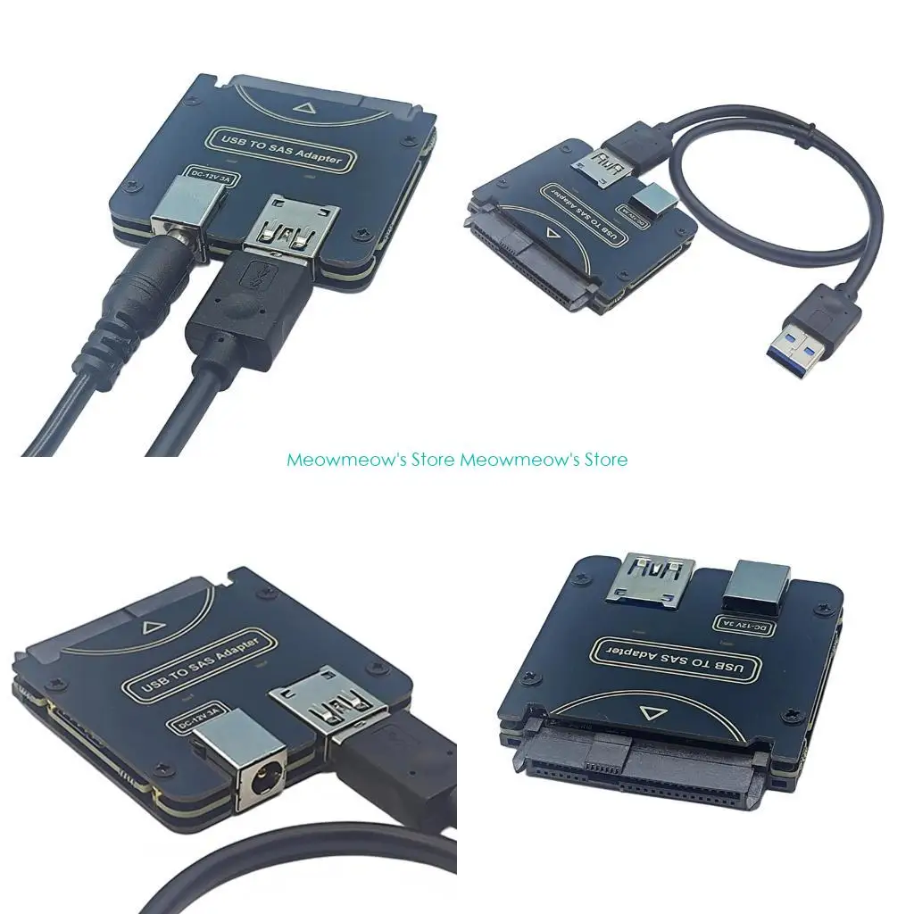 

W91A SAS29Pin To USB3.0 Cable Enables Access Without RAIDs Controller CompatibleWith SFF 8482 HDDs 12V Power Need