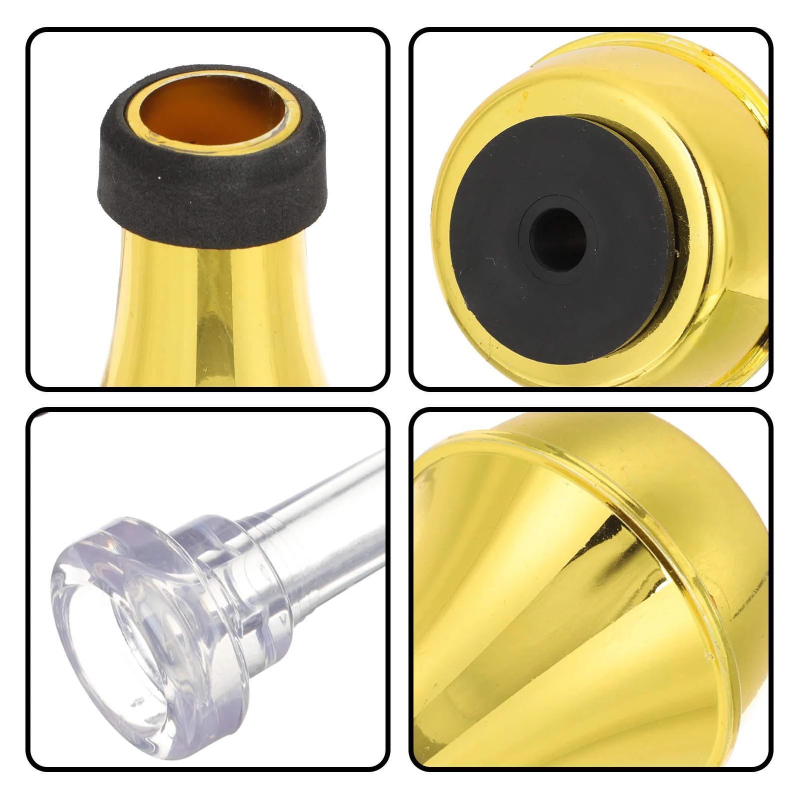 

Wormless Mouth Set Trumpet Mouthpiece 5c Mute Surdina for Accessories Practice Mutes Plastic Mini