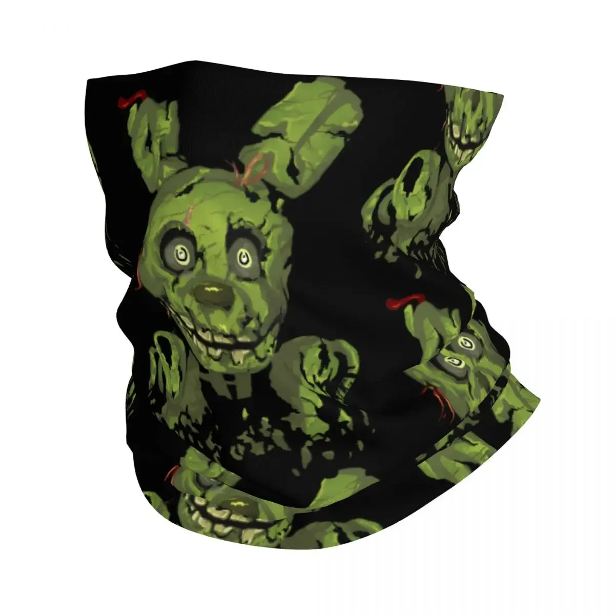 Horror Rabbit FNAF Game Bandana Neck Gaiter Printed Motor Motocross Wrap Scarf Running Unisex Adult All Season