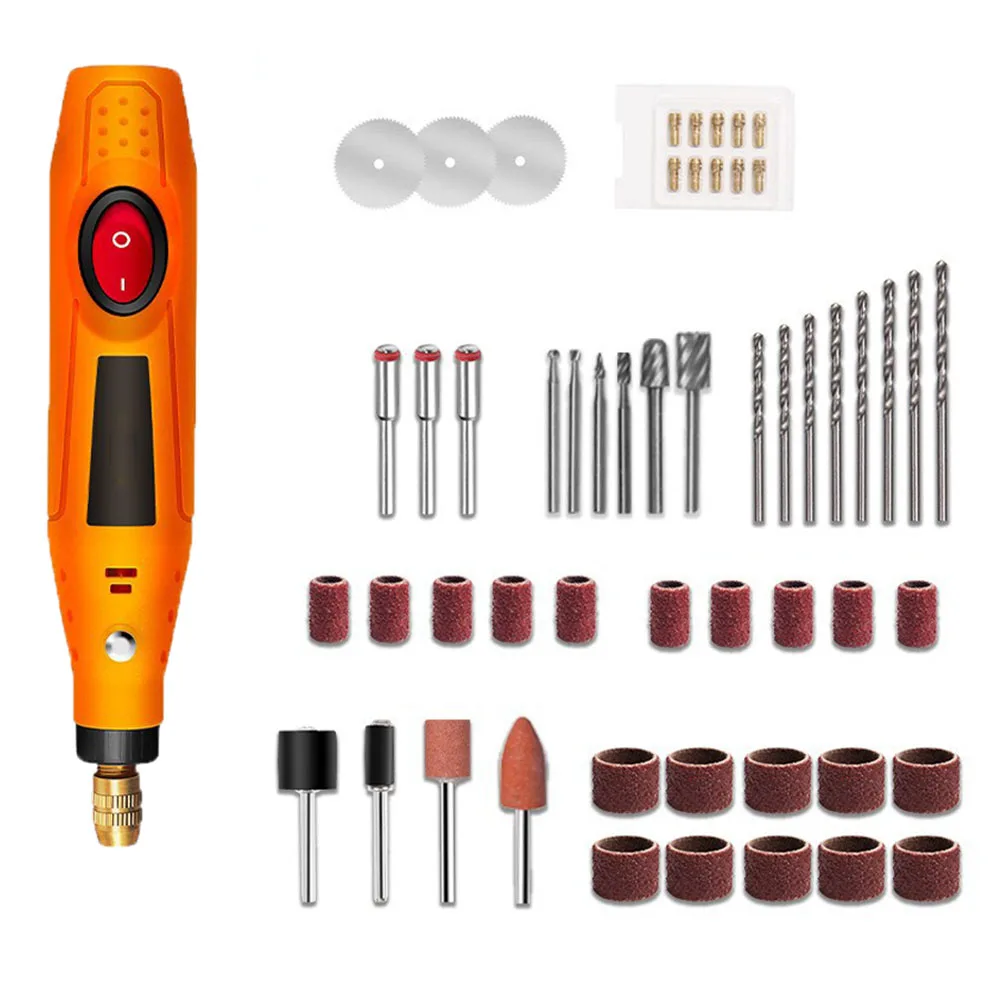 Rotary Electric Grinder Pen for Metal Wood Stone Plastic Carving Polishing Grinding Cutting 16000 RPM and 0.5-3.2mm Collet Range