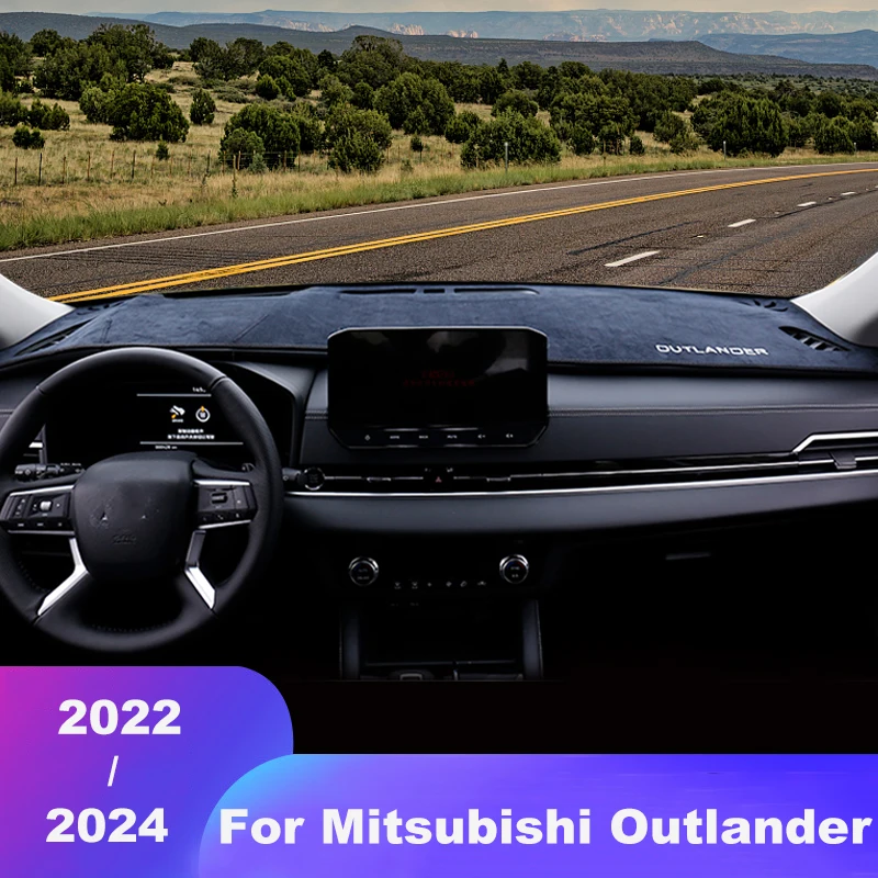 

For Mitsubishi Outlander 4 GM GN PHEV 2022 2023 2024 Car Dashboard Covers Avoid Light Pad Sun Shade Anti-UV Carpets Non-Slip Mat