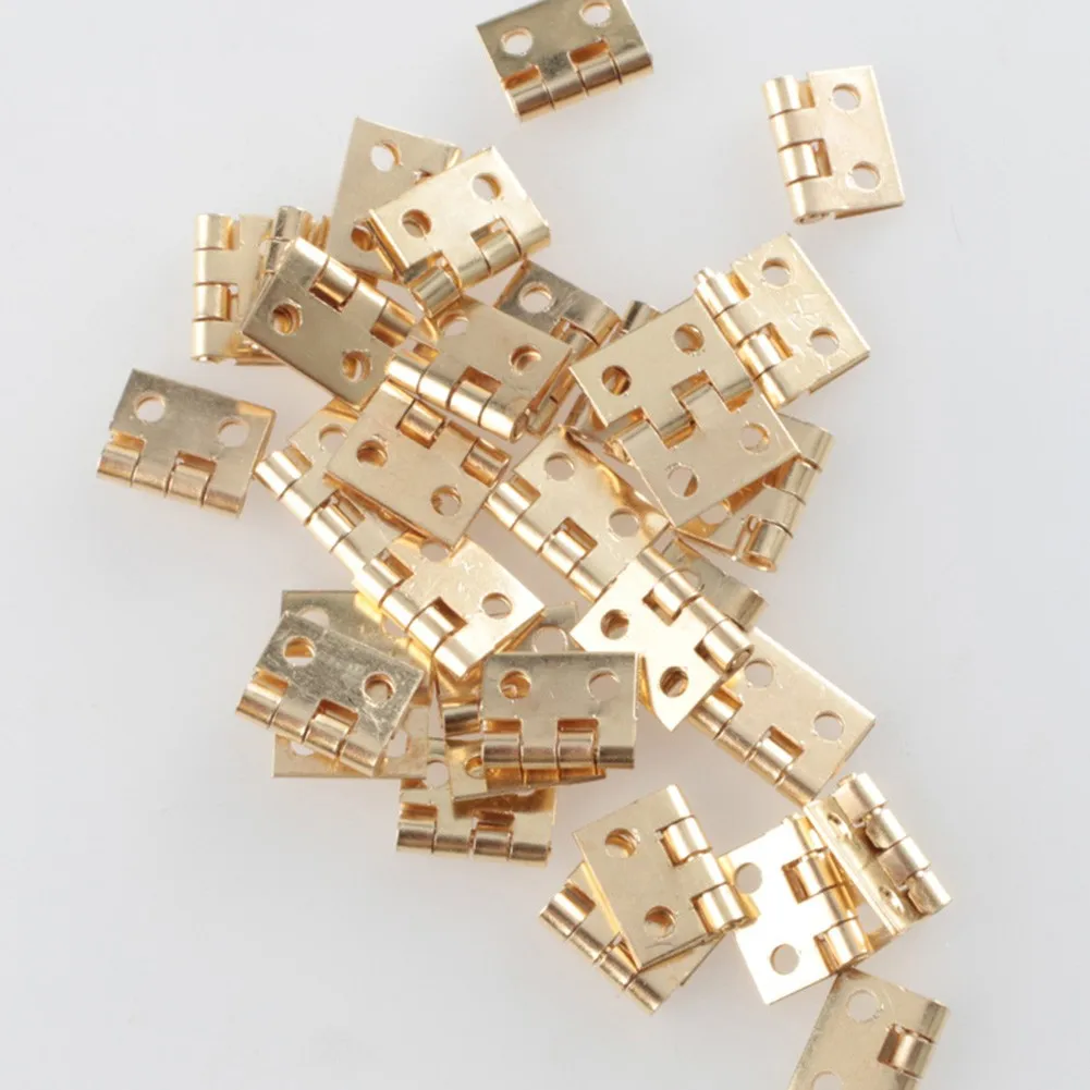 Box Hinge Hinge 50pcs Brass Fitttings For Craft Door Box Gold Hot Sale Reliable Replacement Spare Parts 50X 50pc