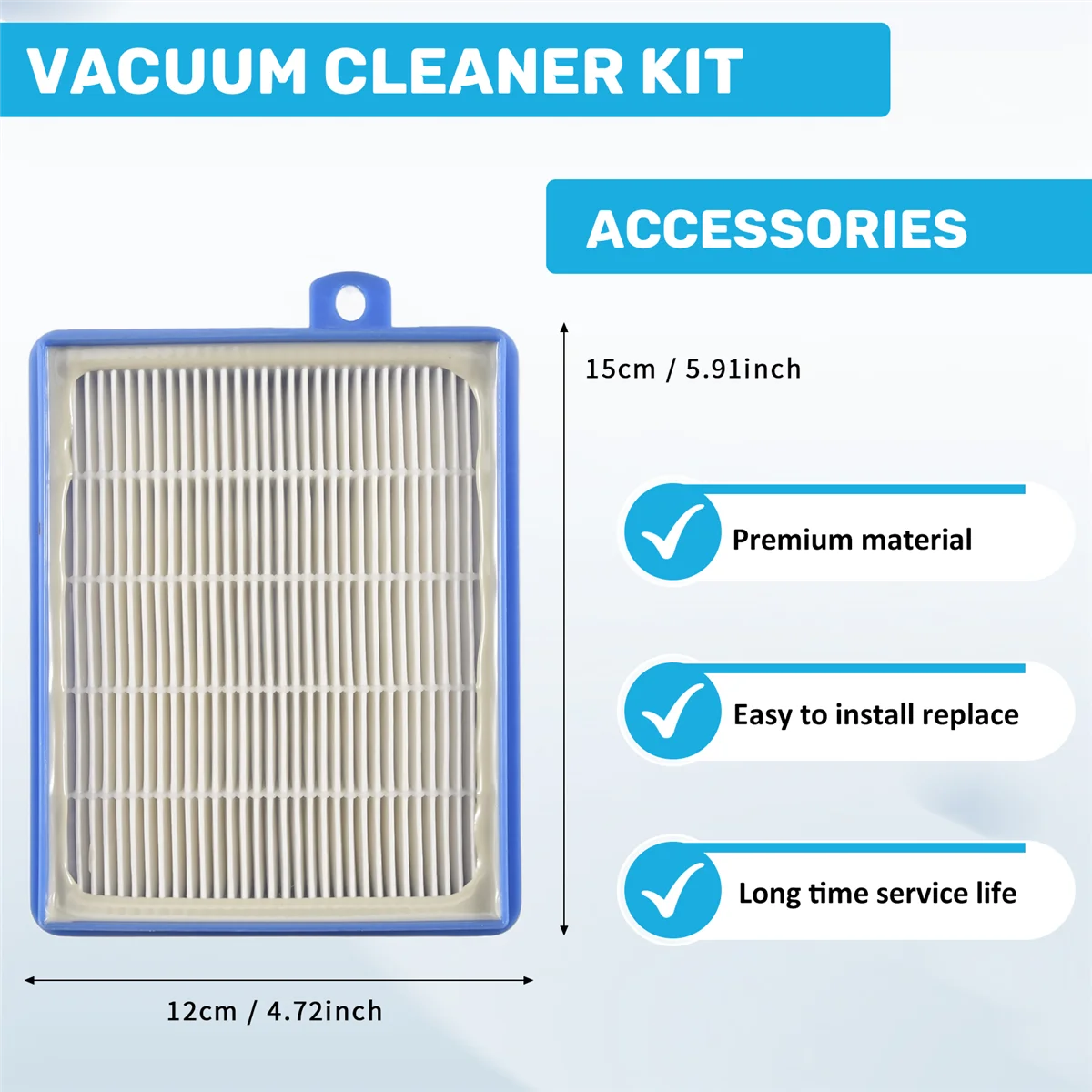 

HIWS 1 шт. Hepa-фильтр + 2 шт. хлопковый фильтр двигателя для EFH12W AEF12W FC8031 EL012W FC9080 FC9088