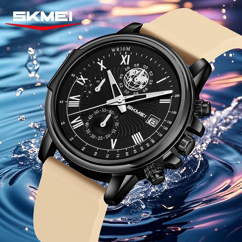 SKMEI 2468 New Original Man Watch Waterproof Stopwatch Men's Wristwatch Silicone Men Quartz Watches Casual Clock Zegarek Męskih