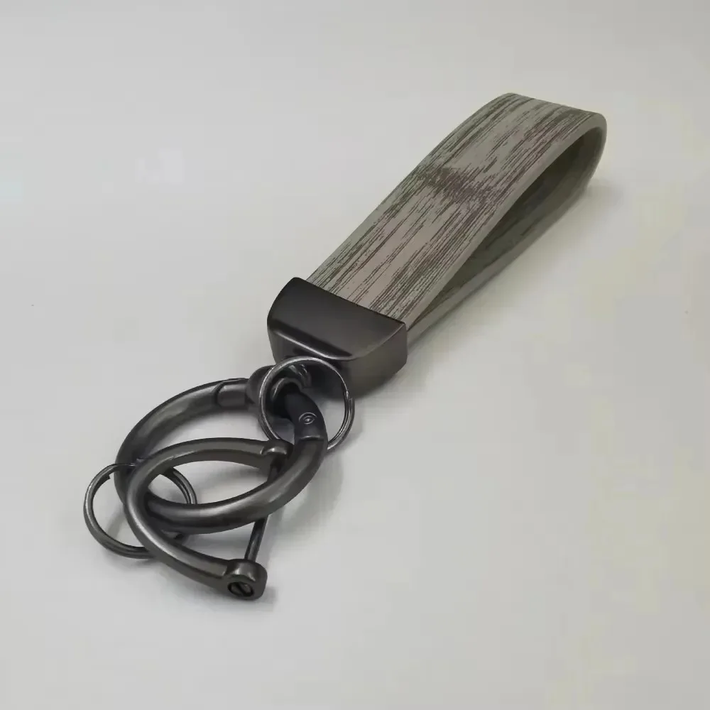 カスタムロゴ名車モトキーホルダー木目調ツリーテクスチャシンプルでファッショナブルなキーリングバッグペンダントキーチェーンリングメタルgif