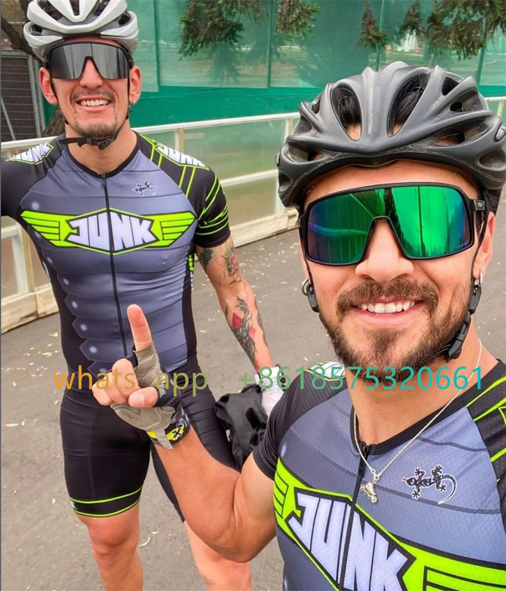 Junk Wheels New Speed Inline Roller Skate Skinsuit Triathlon Racing Suit Short Sleeve Comfortable Fast Skating Clothing 2023