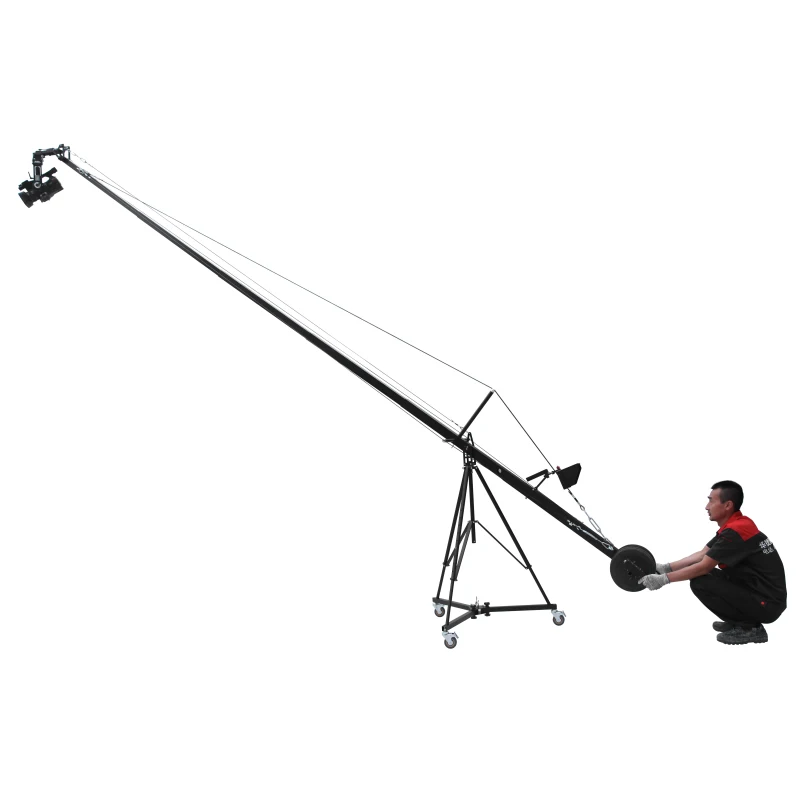 Jianmei Top Ranking 6 Meter Jimmy Jib Camera Crane Jib Systerm for Video Camera with Flexible  Tripod Dolly and 2-Axis Head