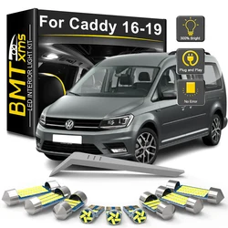 BMTxms 11Pcs Canbus LED Interior Lights Bulb For VW Volkswagen Caddy IV MK4 2016 2017 2018 2019 Car Indoor Reading Dome Lamp