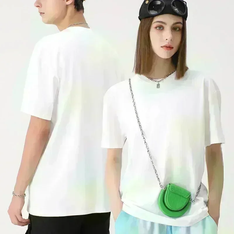 Pusheen Shirt 2026 Partnerlook Geschenk für Freundin Sommer Herren Damen Lässiges Oversize Streetwear Y2k Reine Baumwolle T-Shirt – Detail 12