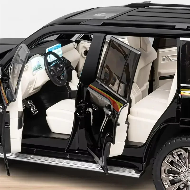 1:18 land cruiser lc300 zx suv liga carro diecast modelo som luz brinquedo modelo exibição ornamentos brinquedo das crianças presente
