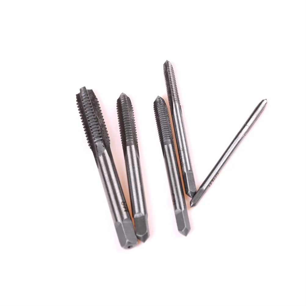 5pcs Thread Tap Drill Bit Set Screw Thread Taps M3-M8 Right Hand Metric Hand Taps For Metalworking Plug Taps Tools