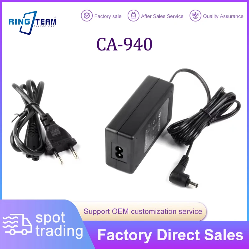 AC Power Adapter CA-940 930 950 for Canon EOS C100 Mark II C200 C300 XF100 XF105 XF200 XF205