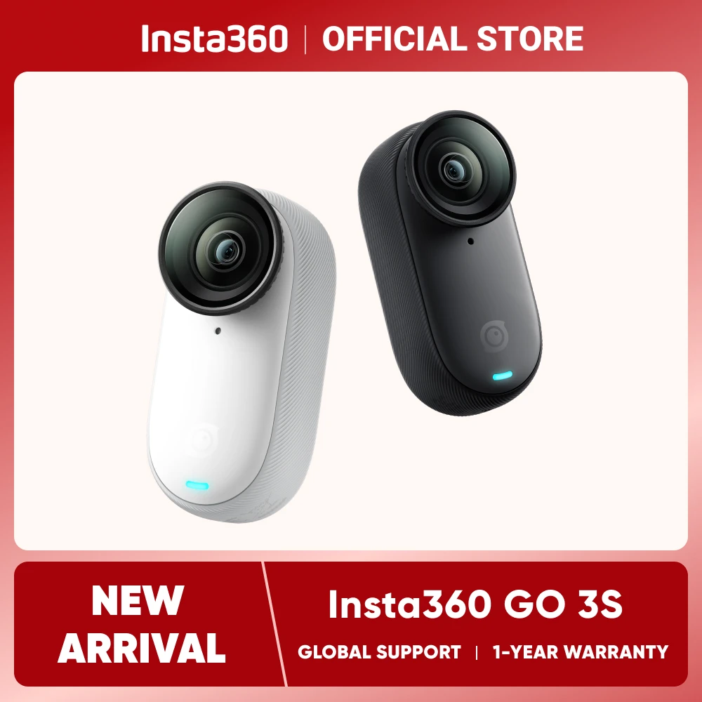 Insta360 GO 3S - 4K 소형 카메라, 휴대용 및 다목적, 핸즈프리, POV, 어디서나 마운트, 안정화 