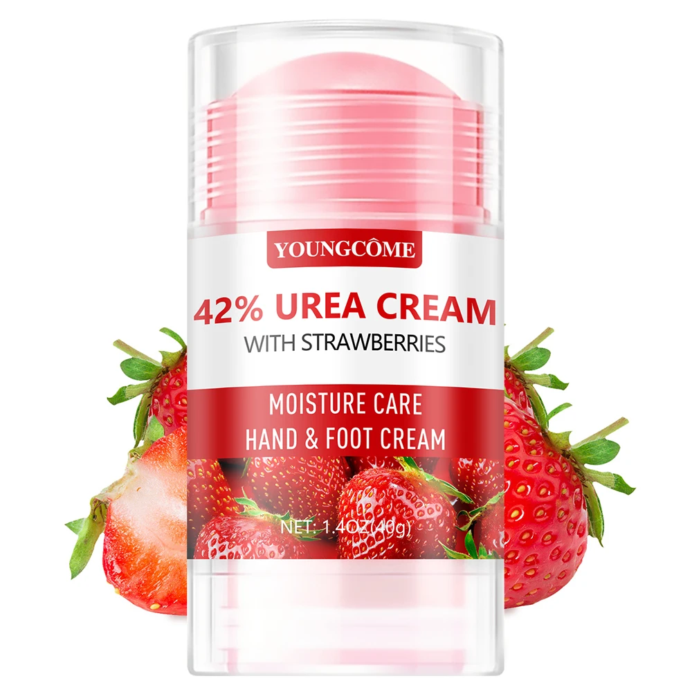 Urea Cream Strawberry Hand Feet Cream Prevent Dryness Cracking of Hands and Feet Deeply Hydrates Exfoliates Soothing Skin Care