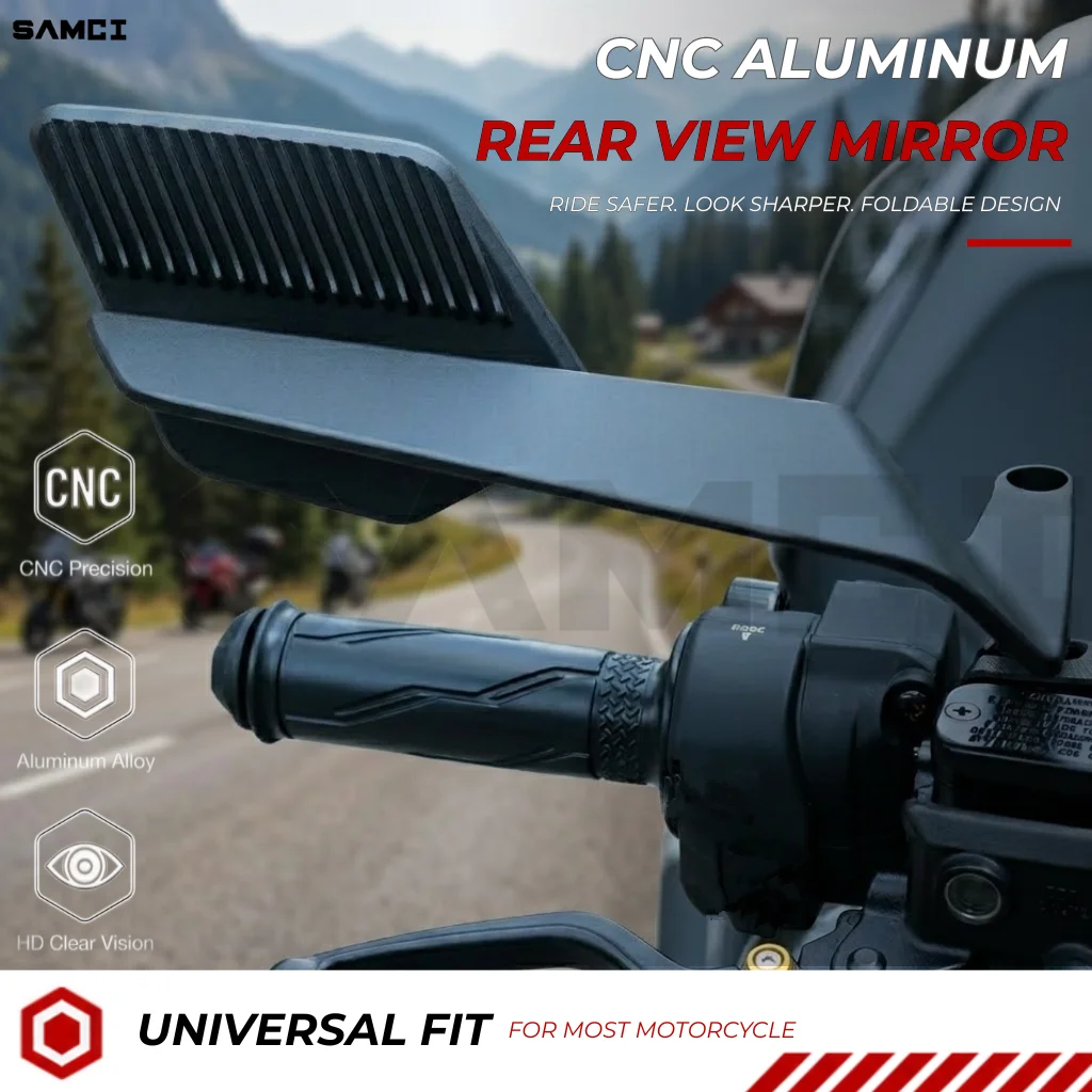 Specchietti Retrovisori Pieghevoli per Moto in Lega di Alluminio, Regolabili Universali HD per YAMAHA MT07 MT03 MT10 MT09 2025 2026 ﻿