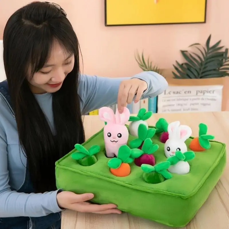 95AE Learning Toy Plush Educational Toy لأولاد وفتاة فرز وحساب Game Game Harvest Harvest