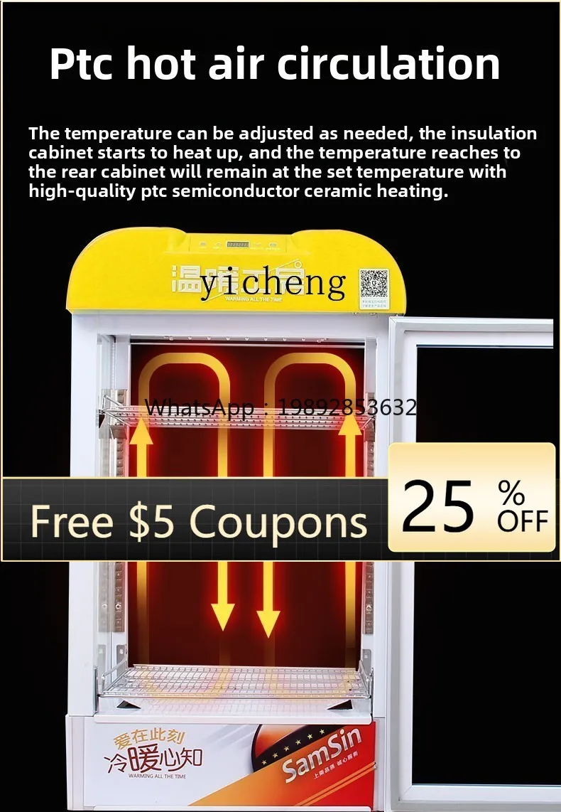 

ZK desktop incubator hot drink display cabinet commercial egg tart milk constant temperature household vertical heater