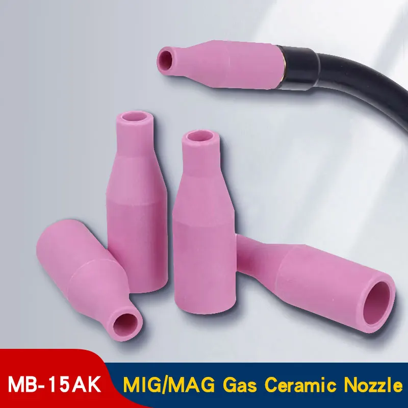 MB15AK Protection Nozzle MB-15AK 14AK MIG/MAG Gas Ceramic Nozzle Euro Style Welding Gun Shield Cup for Welding Torch 2/5/10PCS