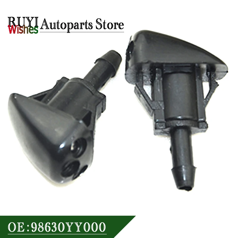 2X Car Front Left Right Windshield Washer Nozzle Jet 98630-YY000 986303K50 for Hyundai Elantra Sonata Kia Amanti Optima Sorento