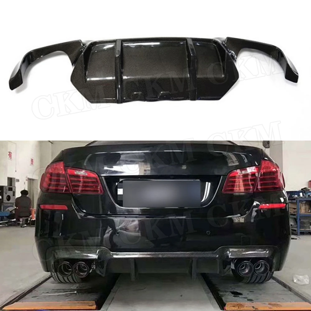 

Carbon Fiber Car Accessories Rear Bumper Extension Covers For BMW 5 Series F10 M5 Sedan 2012-2017 3D Style FRP Rear Lip Diffuser