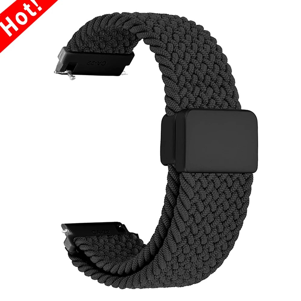 20mm 22mm Geflochtenes Magnetarmband für Garmin Vivoactive 6 5 4 Armband Forerunner 70 170 570 265 255 165/Venu 4 3 Sq 2 Plus Armband