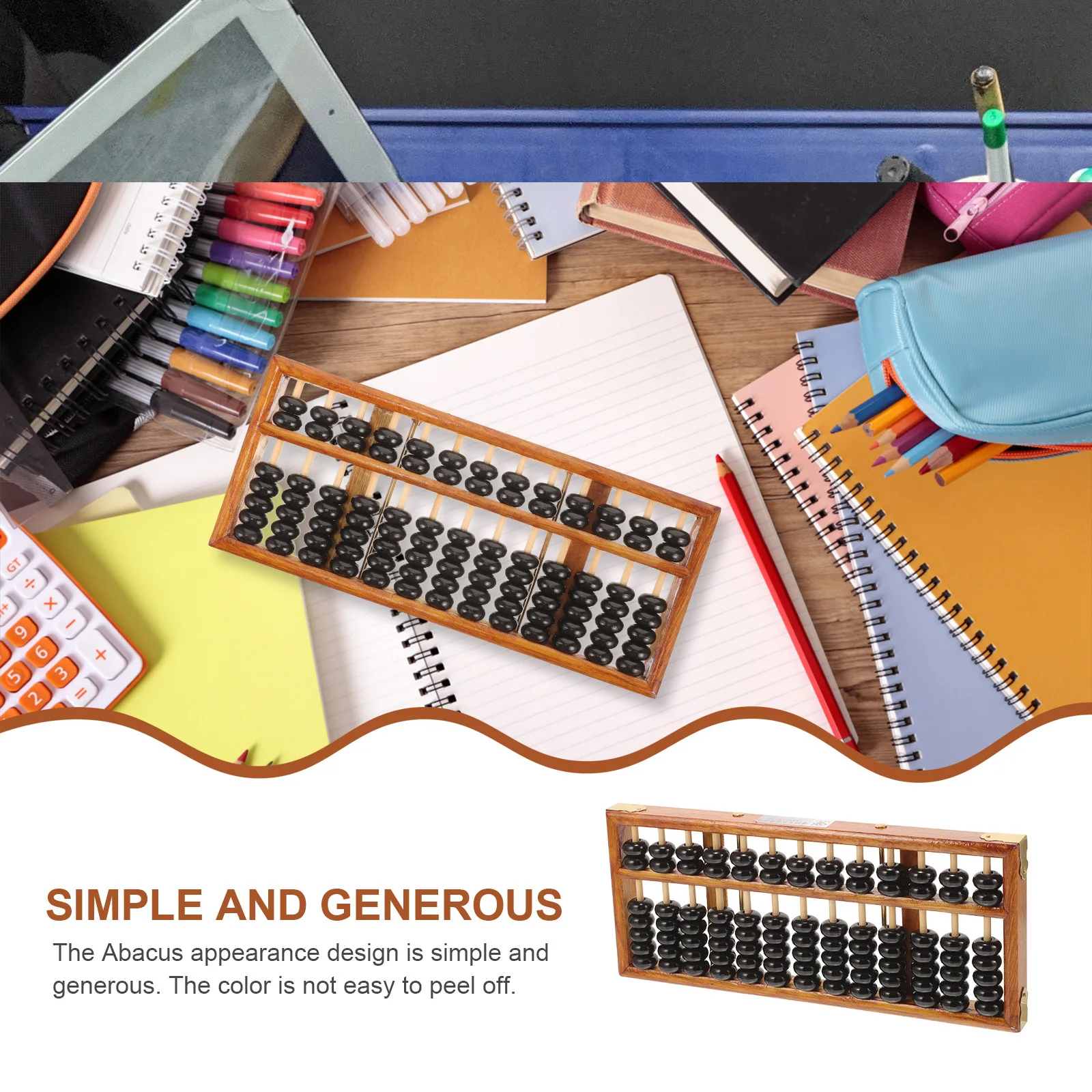 

Vintage Wooden Abacus Portable Design Students Counting Tool Educational Abacus for Kids School Supplies Math Tool