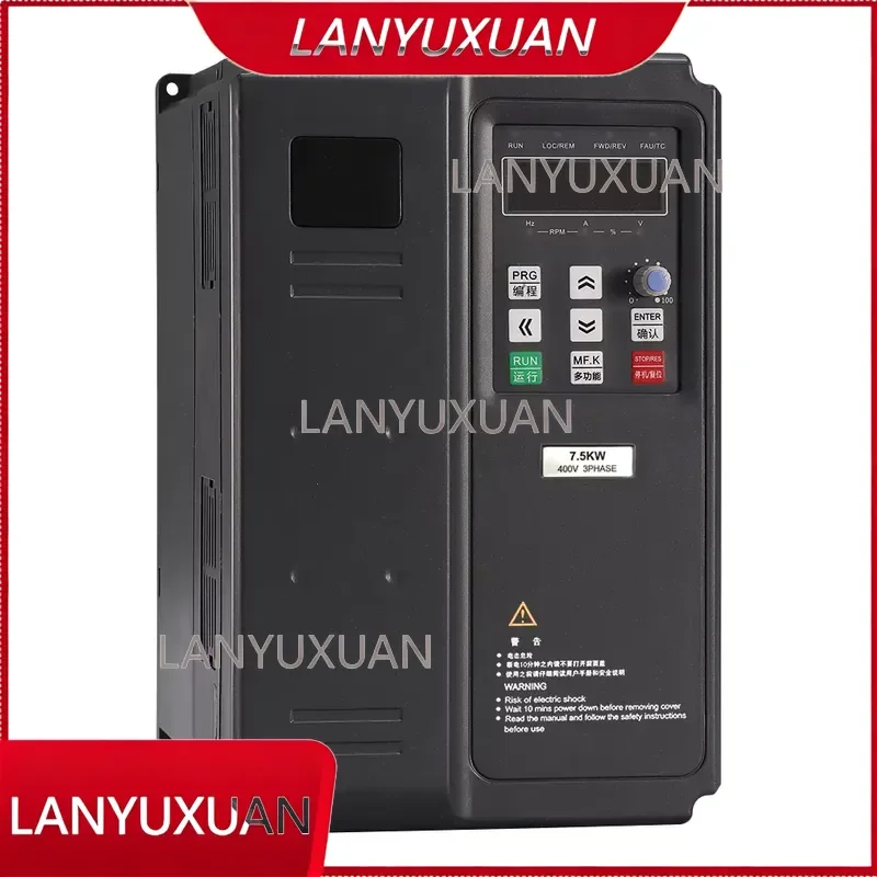 Variable Frequency Drive Converter Speed Controller 7.5kw Single-Phase Input 220v to 380v 3-Phase Output VFD Inverter