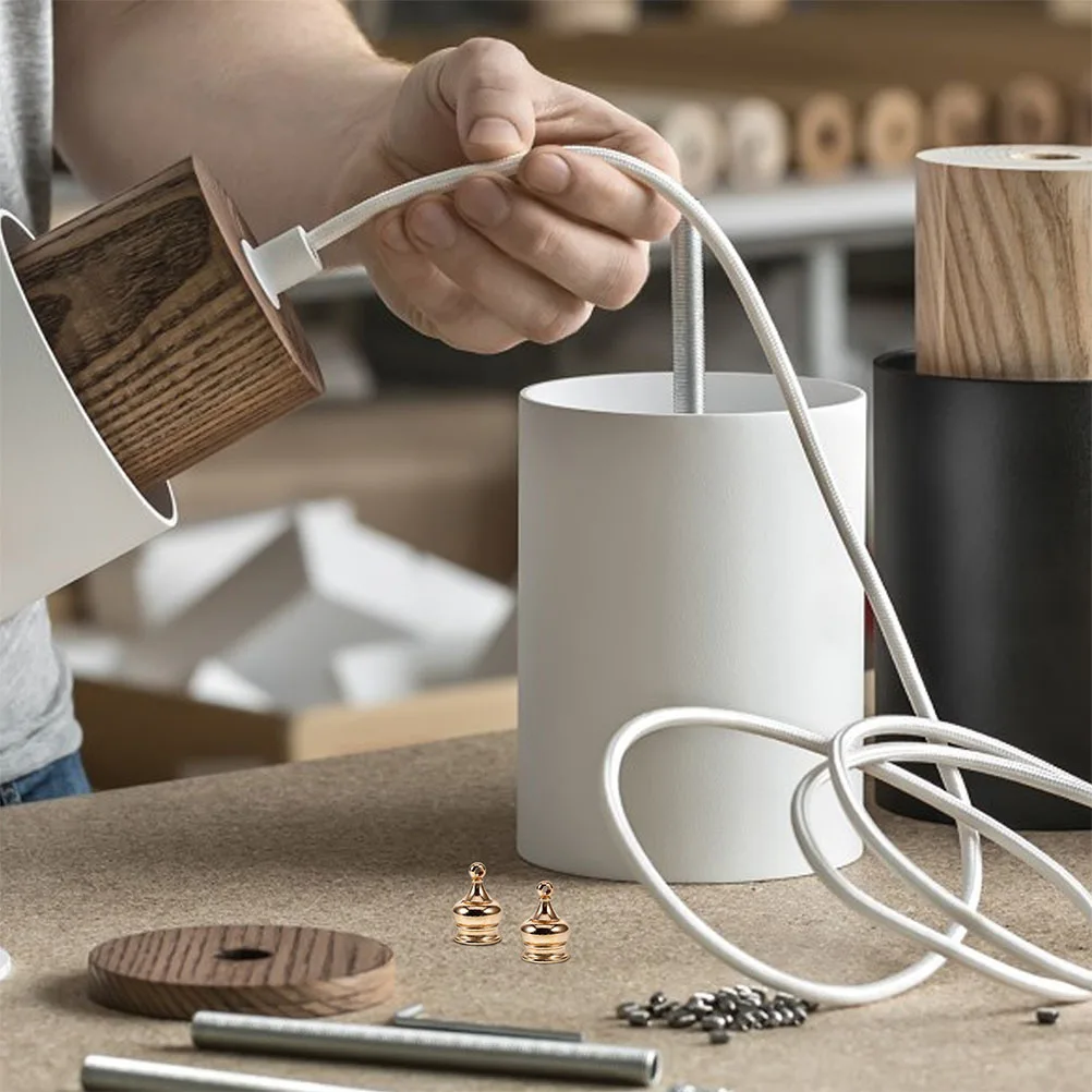 

12Pcs Lamp Finial Cap Knob M10x1 Thread Decorative Nut for Chandelier Pendant Light Fixture Shade Topper Vintage Modern Home