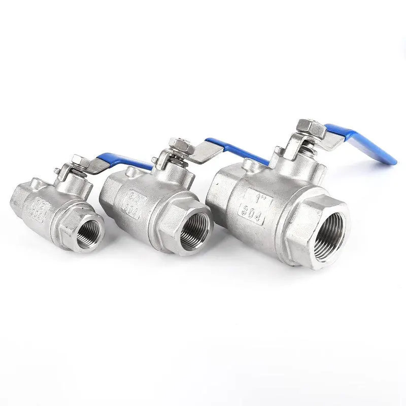 201/304/316L stainless steel inner tooth ball  two-piece ball  internal thread valve 2P thread ball valve Q11F
