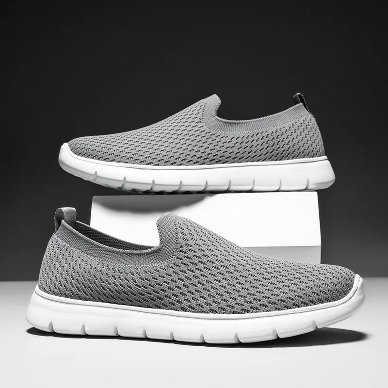 2024 남성용 캐주얼 신발, 대형 사이즈 직조 메쉬, 경량, 편안한 작업, 운전 신발, 간단한 야외 워킹화, 여름