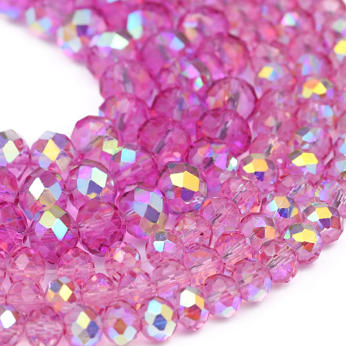 Violet Color Austrian crystal Highlight Grass Flat round Spaced Loose Beads For Jewelry Bracelet Necklace Keychain Accessories