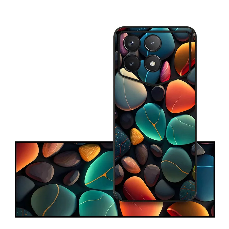 3M Material Cool Pattern Matte Film Skin Phone Back + Sides Sticker For XIAOMI Redmi K70 Pro K70e K70 K60 Ultra K60 Pro Wrap