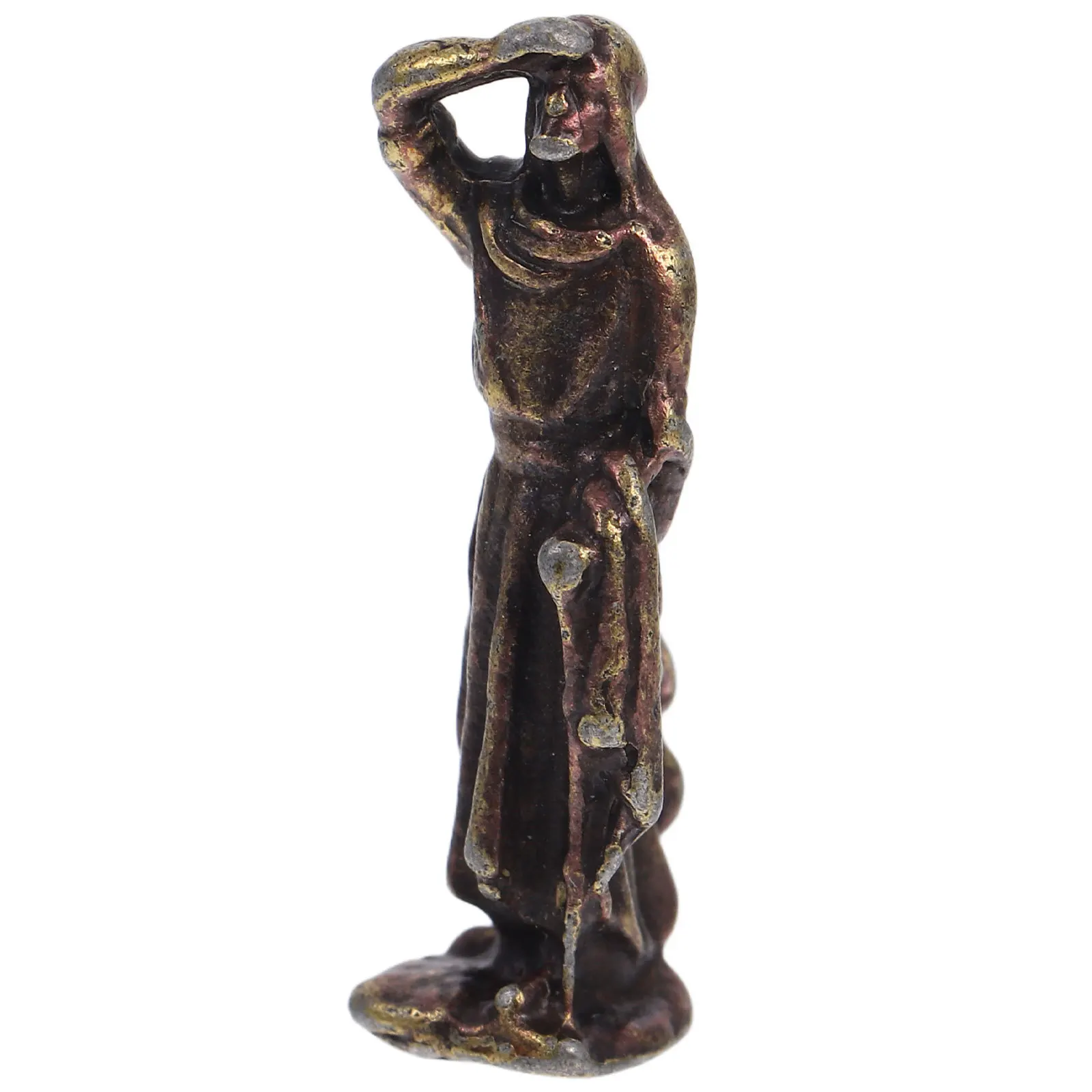 

Mini Chinese Ancient Figure Sculpture Micro Landscape Bonsai Terrarium Decoration Vintage Metal Craft Mini Landscape Figurine