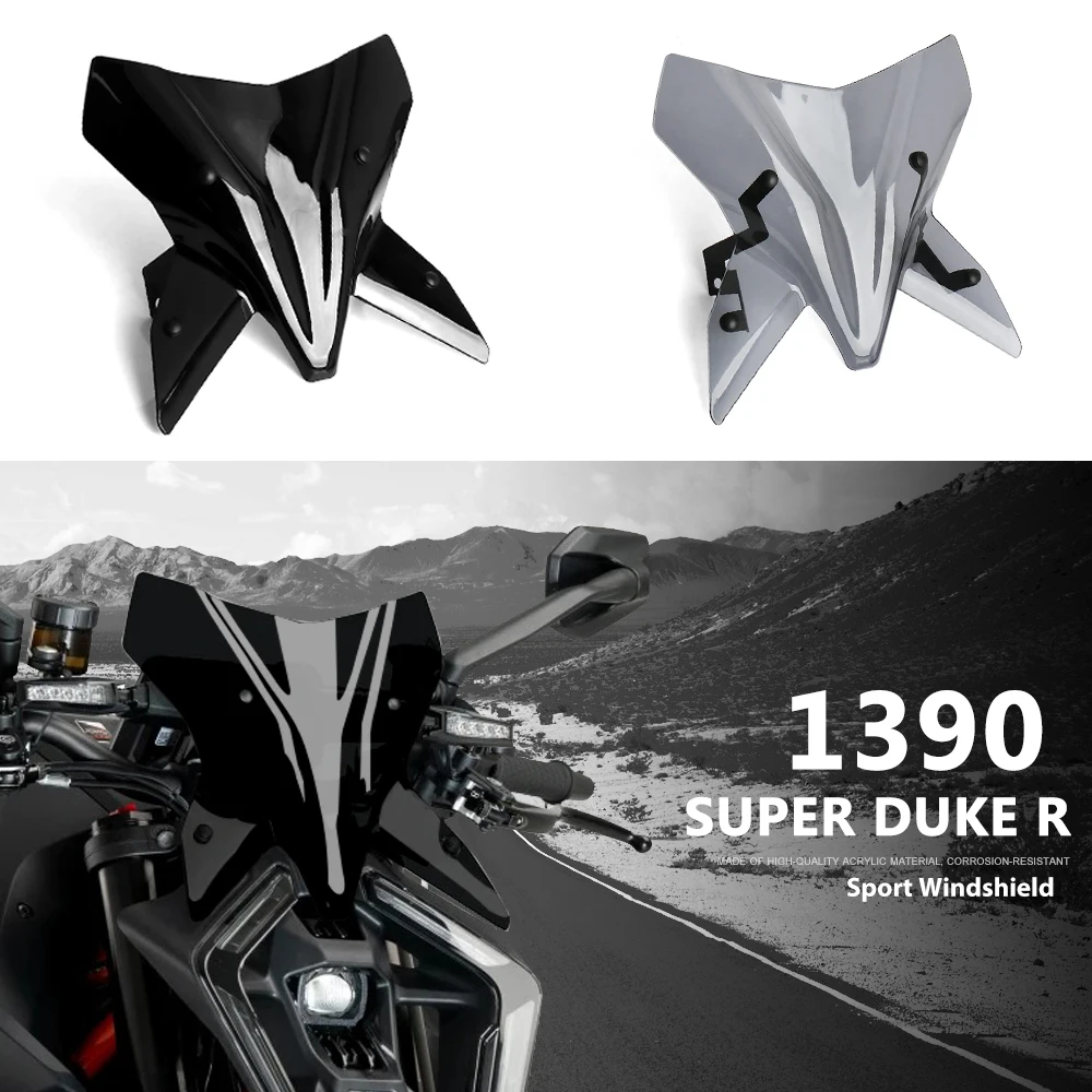 For 1390 Super Duke R 1390 SUPER DUKE R New Motorcycle Sport Touring Visor Windshield Windscreen Accessories 2024 2025