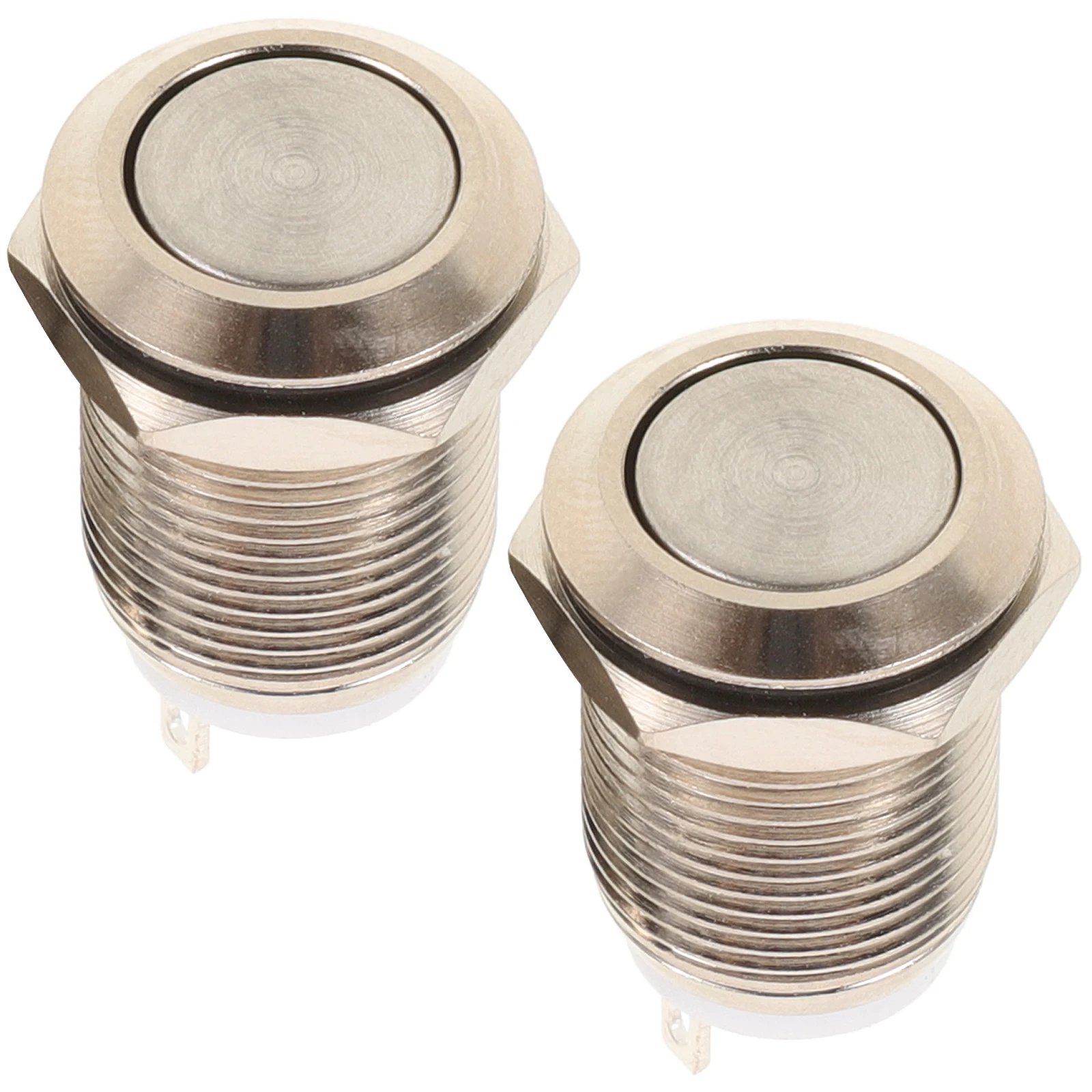 2 Pcs Doorbell Button Replacement Parts Replaceable Push LED Lighted Bronze Buttons Indoor