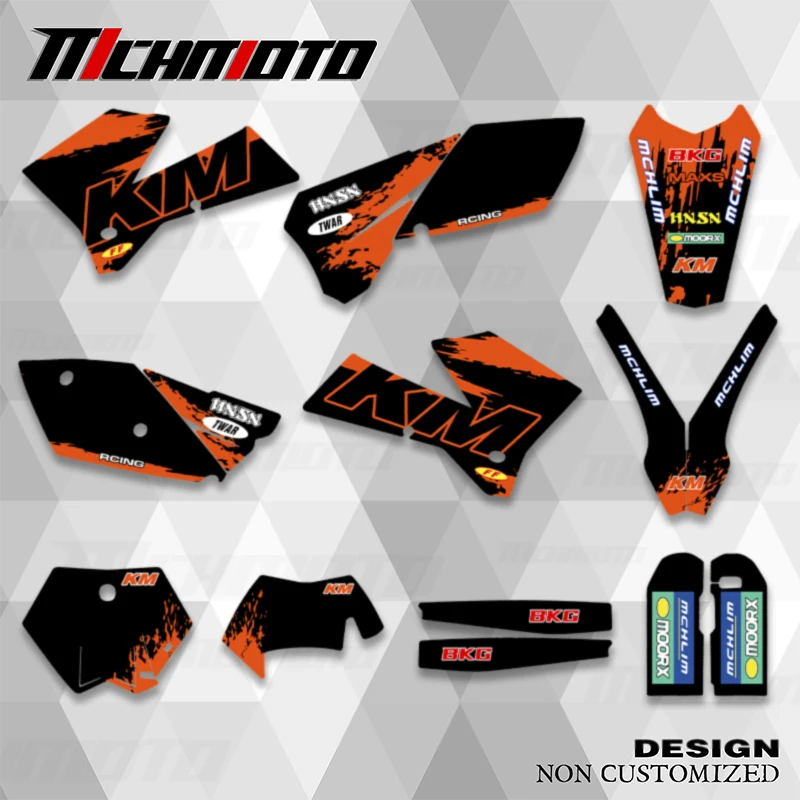 

MCHMFG For KTM EXC SXF 2005 2006 2007 125 200 250 300 350 400 450 Graphics Decals Sticker Kit Motorcycle Background Customize