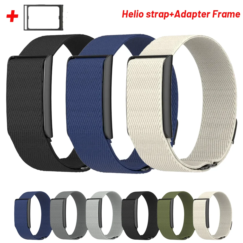 Nylon-Schlaufenband + Adapterrahmen für Amazfit Helios-Armband, verstellbar, dehnbar, Sport Correa Helio-Armbänder, Amazfit Brecelet Cinturino