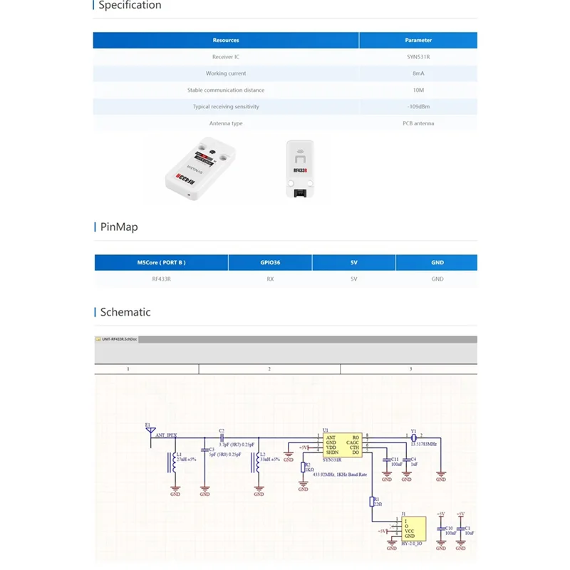 CABE-1Set RF433T/RF433R Wireless RF Transmitter & Receiver Working Frequency 433.92Mhz For Iot RF Remote Control Automation