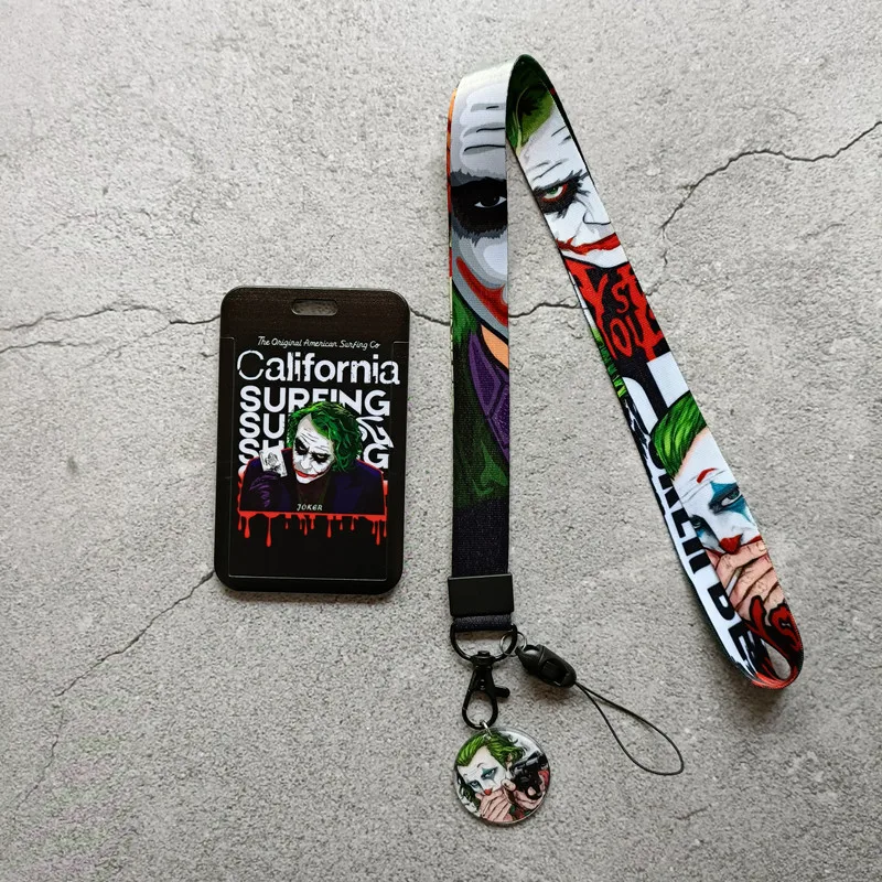Tempat Kartu Joker Beast Kingdom Kartu ID Kartu Akses Geser Siswa Cetak Kartun Kepribadian Keren Kreatif dengan Pelindung Tali