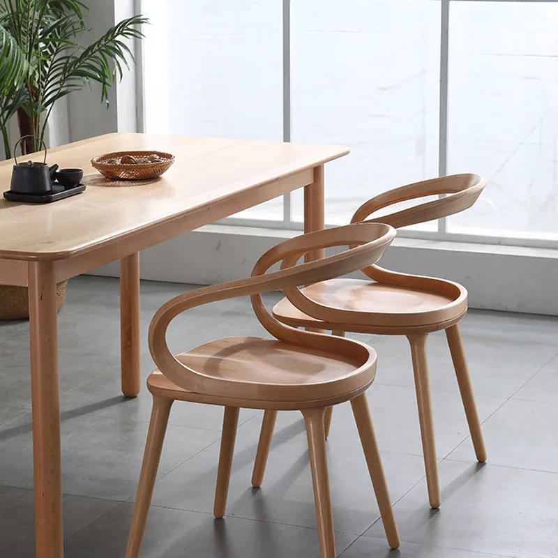النمط الأوروبي تصميم المستقبل رخيصة الحديثة خشب متين مسند الظهر مطعم كرسي الشمال كراسي الطعام بسيطة