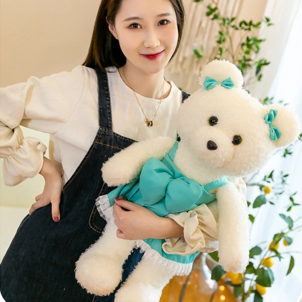 Lindo oso de dibujos animados de peluche de juguete súper suave animales de peluche almohada para niños