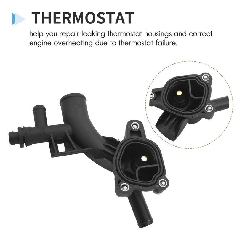 Super Sale 2Pc Coolant Thermostat Housing 55565334 25193922 for Chevrolet Cruze/Sonic 1.4L 11-13 Radiator Water Pipe Interface A