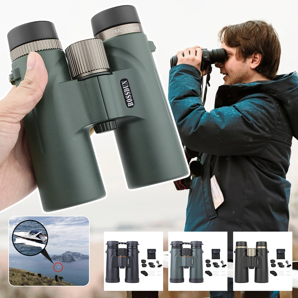 

12x42 HD Binoculars Lightweight Waterproof Binoculars Portable Mini Optic Lens Low Night-Vision Telescopes For Hiking Camping